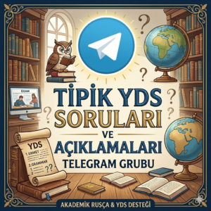 Tipik YDS Soruları ve Açıklamaları Telegram Grubu (1 aylık erişim)